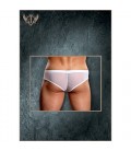 SLIP SHIRRED POUCH MANTY MALE POWER BLANCO