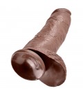 DILDO REALÍSTICO COM TESTÍCULOS KING COCK 12” MULATO