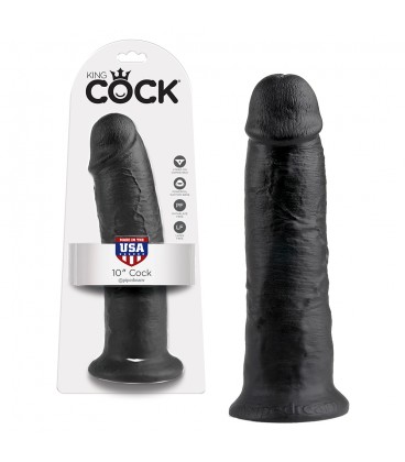 DILDO REALÍSTICO KING COCK 10” PRETO