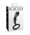 PLUG ANAL EM VIDRO ICICLES Nº46 PRETO