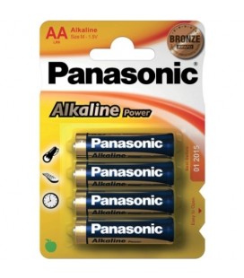 4 PILHAS AA ALCALINAS PANASONIC
