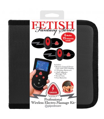 KIT PROFESSIONAL WIRELESS ELECTRO-MASSAGE KIT FETISH FANTASY SHOCK THERAPY 