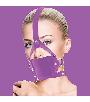 OUCH! LEATHER MOUTH GAG PURPLE