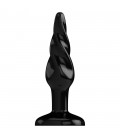 BOTTOM LINE MODEL 5 5” RUBBER BUTT PLUG BLACK