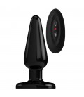 PLUG ANAL VIBRATORIO EN GOMA BOTTOM LINE MODEL 1 5” NEGRO