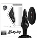 BOTTOM LINE MODEL 5 5” RUBBER VIBRATING BUTT PLUG BLACK