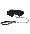 COLEIRA COM TRELA OUCH! EXCLUSIVE COLLAR WITH LEASH PRETA