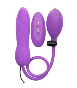 OUCH! INFLATABLE VIBRATING SILICONE TWIST PURPLE