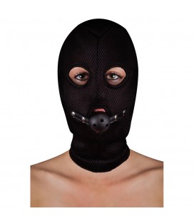 MÁSCARA EXTREME MESH BALACLAVA COM BALL GAG OUCH! PRETA