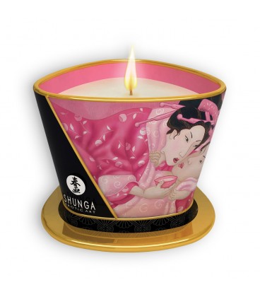 SHUNGA APHRODISIA MASSAGE CANDLE ROSE PETALS 170ML