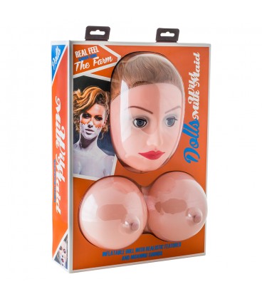 BONECA INSUFLÁVEL COM BALA VIBRATÓRIA WILD MILK MAID VAGINA E ÂNUS