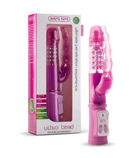 VIBRADOR COM ESTIMULADOR ANAL VIBRO HEAD ROXO