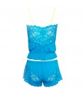 LEG AVENUE SERAPHINE SET TURQUOISE BLUE