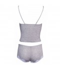 LEG AVENUE SERAPHINA SET GREY AND WHITE