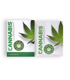 SACHETS OF CANNABIS LUBRICANT WATER BASED LUBRICANT 6 x 4 ML