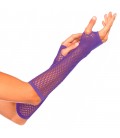 PURPLE TRIANGLE NET FINGERLESS GLOVES