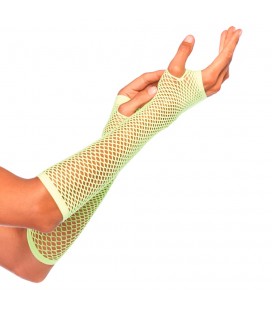 GREEN TRIANGLE NET FINGERLESS GLOVES