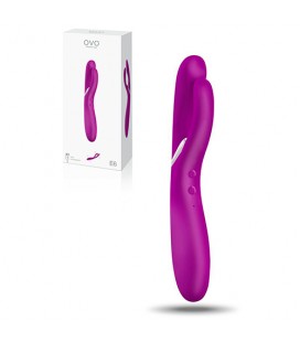 OVO E6 RECHARGEABLE DOUBLE VIBRATOR FUCHSIA