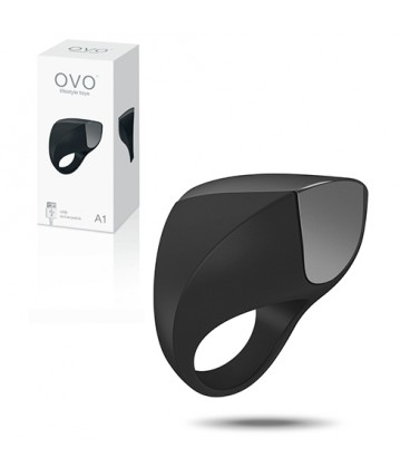 OVO A1 RECHARGEABLE PENIS RING BLACK