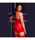 BABYDOLL 3109 BACI RED PLUS SIZE