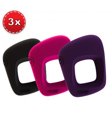 PACK VIVE SENCA PENIS RING 3 COLOURS