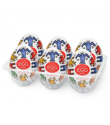 PACK WITH 6 TENGA EGG KEITH HARING DANCE MASTURBATORS