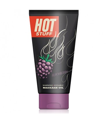 ÓLEO DE MASSAGEM BEIJÁVEL COM EFEITO CALOR HOT STUFF AMORA 177ML