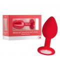 PLUG ANAL DIAMOND BUTT PLUG REGULAR ROJO