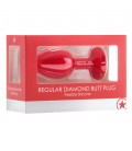 PLUG ANAL DIAMOND BUTT PLUG REGULAR ROJO