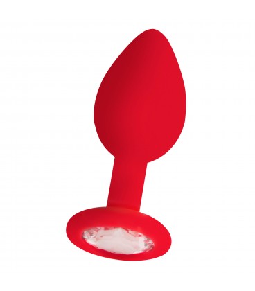 REGULAR DIAMOND BUTT PLUG RED