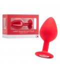 PLUG ANAL DIAMOND BUTT PLUG GRANDE VERMELHO