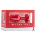 PLUG ANAL DIAMOND BUTT PLUG GRANDE VERMELHO