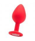 PLUG ANAL DIAMOND BUTT PLUG GRANDE ROJO