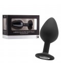 PLUG ANAL DIAMOND BUTT PLUG GRANDE NEGRO