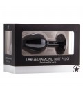 PLUG ANAL DIAMOND BUTT PLUG GRANDE NEGRO