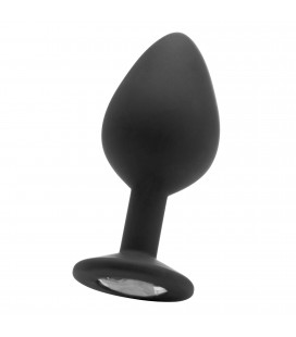 PLUG ANAL DIAMOND BUTT PLUG GRANDE NEGRO