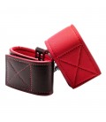 OUCH! REVERSIBLE WRIST CUFFS RED AND BLACK