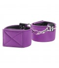 ESPOSAS OUCH! REVERSIBLE WRIST CUFFS MORADAS Y NEGRAS