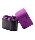 ESPOSAS OUCH! REVERSIBLE WRIST CUFFS MORADAS Y NEGRAS