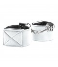 OUCH! REVERSIBLE WRIST CUFFS WHITE AND BLACK