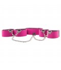 COLEIRA E ALGEMAS OUCH! REVERSIBLE COLLAR WITH WRIST AND ANKLE CUFFS ROSA E PRETA