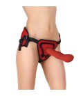 STRAP-ON OUCH! DELUXE SILICONE 25,5CM VERMELHO