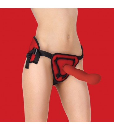 OUCH! DELUXE SILICONE STRAP-ON 25,5CM RED