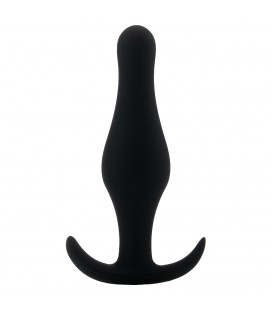 PLUG ANAL BUTT PLUG COM PEGA PRETO MÉDIO