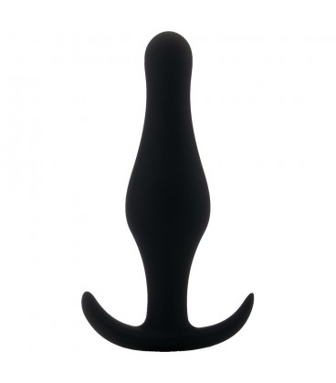 BUTT PLUG WITH HANDLE BLACK MEDIUM