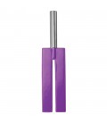 AZOTADOR OUCH! LEATHER SLIT PADDLE MORADO