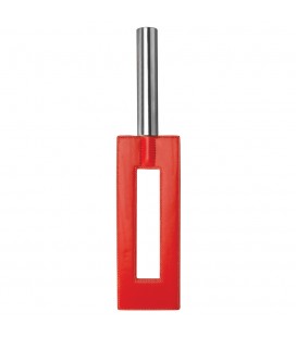 AZOTADOR OUCH! LEATHER GAP PADDLE ROJA