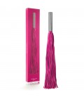 OUCH! LEATHER WHIP METAL PINK