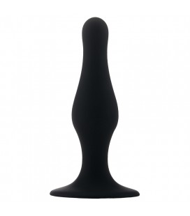 BUTT PLUG WITH SUCTION CUP BLACK SMALL