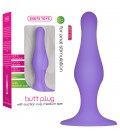 BUTT PLUG WITH SUCTION CUP PURPLE MEDIUM